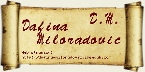 Dafina Miloradović vizit kartica